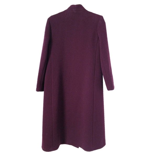 Larry Levine Wool Dress Coat Wine MP - Picture 2 of 3